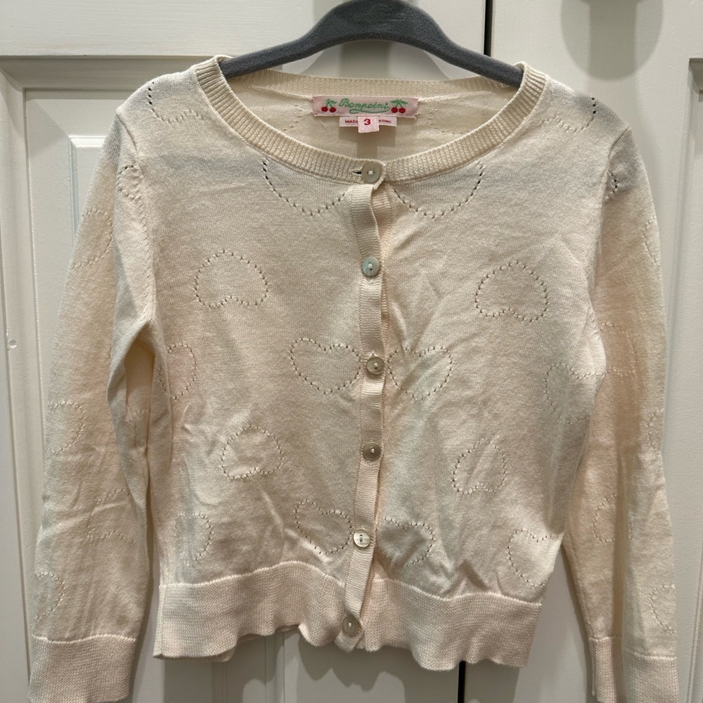 Bonpoint Size 3 Cardigan with Heart Detail